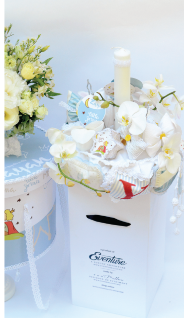 Lumanare de botez cu Micul Print pentru baieti, 65x4 cm, The little Prince 4